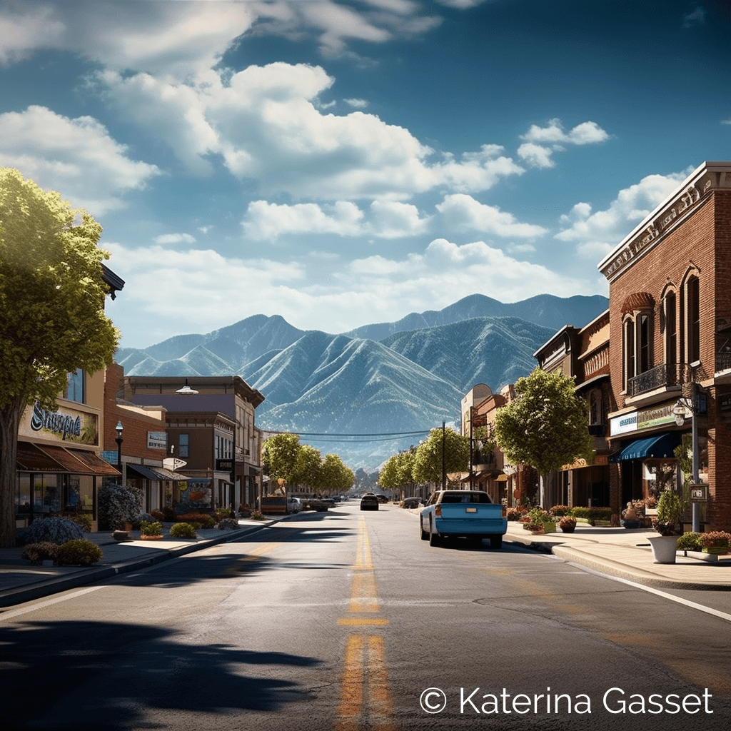 Image of downtown Springville Utah I created with AI image generator