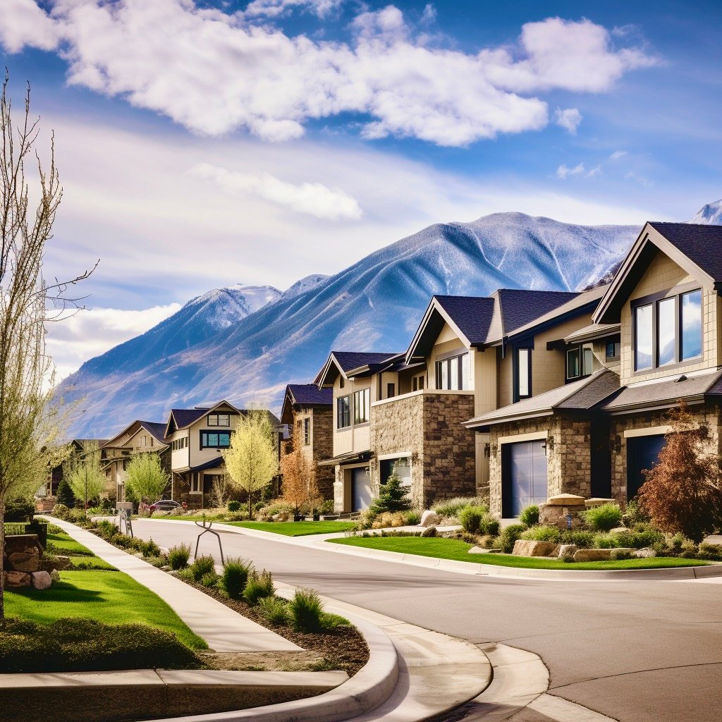 This is an AI image I created of Provo Utah homes for sale single family homes using mid journey 
