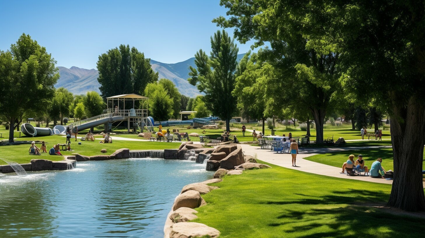 Parks in American Fork Utah, where people love to move to. This image was created by the author Katerina Gasset of The Gasset Group at EXP Realty and the owner of Get It Done for Me Virtual Services and Coach Katerina LLC 