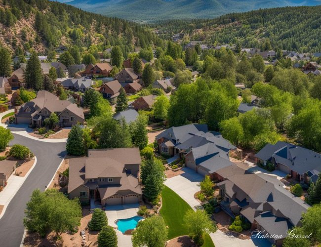 Image showing a variety of family homes and luxury homes in Payson Utah. Image created by Katerina Gasset and Tristan Gasset of the Gasset Group Real Estate Team in Utah, brokered by eXp Realty...