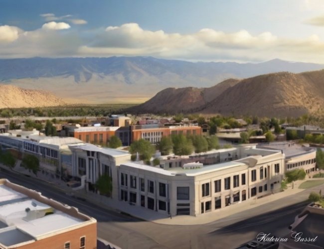 Image showing the historic buildings in Kingston City Utah- the third fastest growing city in Utah in 2024... Photo generated by Katerina Gasset of the Gasset Group Real Estate Team in Utah- owner and author of the Utah Valley Real Estate for Sale website... 